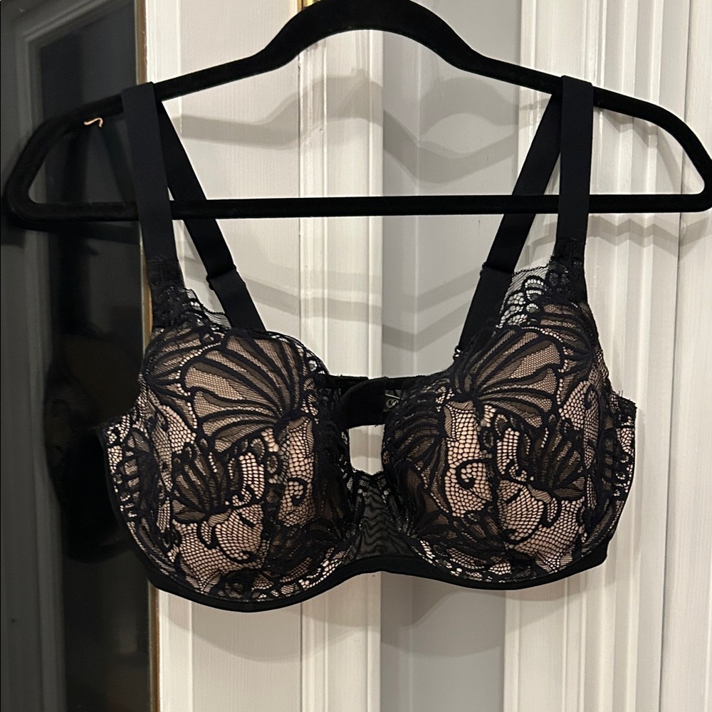 Paramour Black Floral Lace Bra